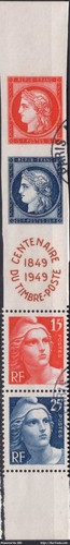 France centenaire timbre - france,