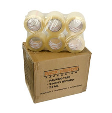 24 Rouleaux 3" X 110 Yards 2,5 Mil Ruban Adhésif Transparent Pour Carton