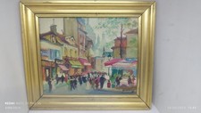 1951  PEINTURE  FERNAND GUIGNIER PEINTRE PARISIEN COTE PARIS 22 X 27 BON ETAT