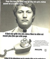 Publicité Advertising 108  1974   rasoir éléctrique Philips 3 tetes 2