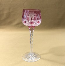 roemer / verre vin du Rhin BACCARAT cristal doublé rouge / rose 19,5 cm römer