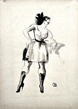 Picard le doux Prostituée en botine aux Halles Baltard 36x26 proche Van Dongen