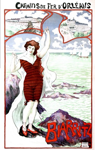 Affiche poster biarritz - affiche,