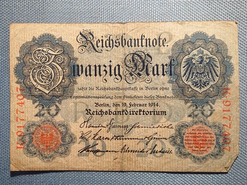 Vieux billet banque - de,