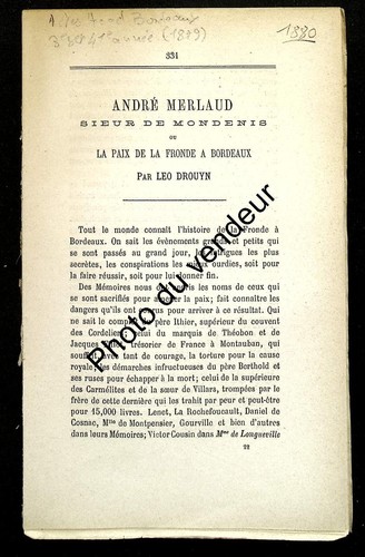 Histoire bordeaux 1880 - histoire, bordeaux:
