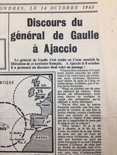 Ajaccio Corse Discours du Général de Gaulle en 1943 Terre Neuve Ukraine Kiev