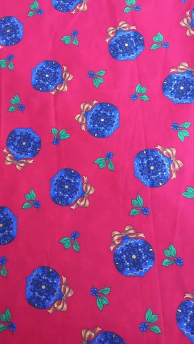 Coupon tissu noel - tissu, boules