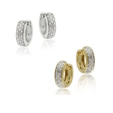 925 Argent Diamant Accents