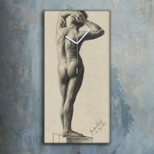 Horloge murale sur toile 30x60