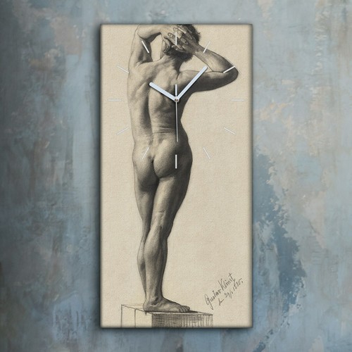 Horloge murale sur toile 30x60