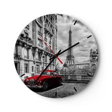 Horloge murale verre - horloge, en