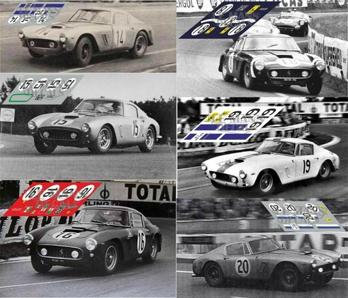 Décal ferrari 250 - gt, swb