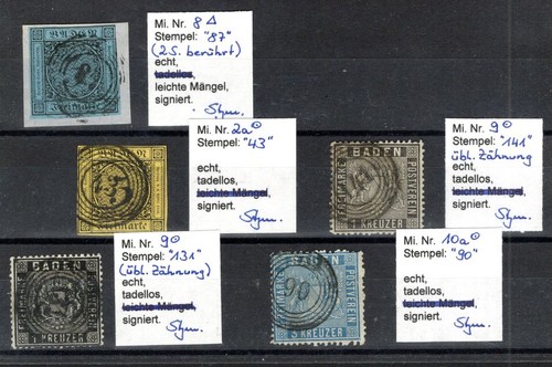Baden briefmarke aus - briefmarke, 2-10