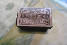 BOITE D ALLUMETTES SOUFREES FRANÇAISES  ANCIENNE 100 ,MANUFACTURES DE L ETAT