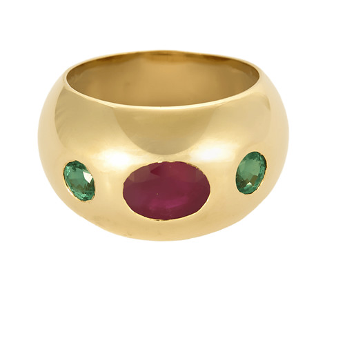 Bague jonc bombée - en, or