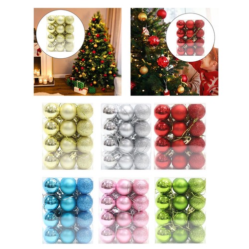 24x boules noël ornements - boules,