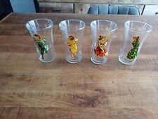 ? Ancien Lots de 4 Verres Pin-up Érotiques Hauteur 12. 5Cm Vintage  Double Face