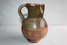 Ancien pichet en terre cuite vernissée provençale hauteur 20 cm