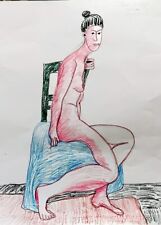 dessin de nu à partir d'un modèle / artiste SARA PICAZO