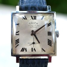 montre carrée homme mécanique LAICA calibre CUPILLARD 233-60 OUB25LAI001