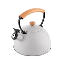 Wooden Bouilloire à Induction Retro Théière Bouilloire avec Sifflet Toutes Cu...