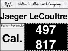 1 PC Jaeger Lecoultre 497 817