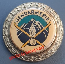 Insigne 43mm Gendarmerie Haute Montagne PGHM Fab. Krammer Vintage ORIGINAL BADGE