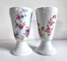 Mazagran en Porcelaine de Limoges Vintage Décor Fleuri