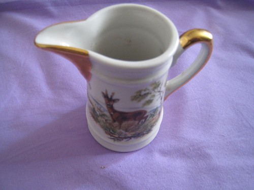 Pichet porcelaine doré - , or