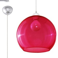 Suspension acier rouge e27 - acier,