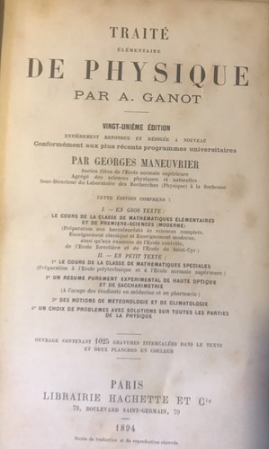 Livre scientifique