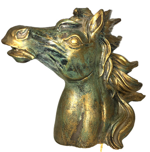 Tête cheval résine - de,