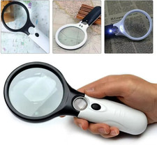 Lampe Loupe 3x 45x Éclairante LED Lumière Pour Lecture  Bijoux Inspection