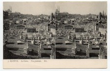 EGYPTE - Egypt - Old Postcard - LE CAIRE - Cairo - Carte Stereo vue et cimetiere