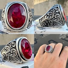 Chevalière fait à la main en Argent Massif 925 Ottoman de la haute joaillerie