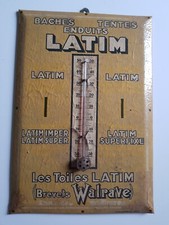 glaçoide - thermomètre publicitaire - Baches Tentes LATIM  Brevet WALRAVE