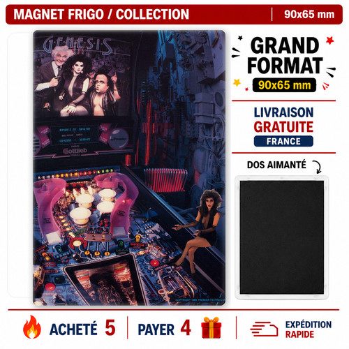 Magnet frigo flipper genesis - magnet,