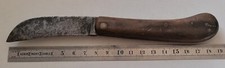 Très ancien couteau à greffer (greffoir) à manche en corne