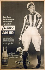 "PSCHITT AMER" Annonce originale entoilée années 50     Dany ROBIN  37x55cm