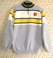 Sweat maillot cycliste Systeme U Laurent Fignon Hiver Vintage 80'S - 5 / L