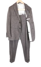 Costume En Lin Et Laine Marron Slim 2 Pièces SUITSUPPLY Havana UK36S Pour Hommes