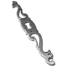 Antique Metal Steel Key Hole Cover Shield Plate Grey Silver Rooster Right Lock