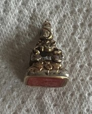 RARE! PENDENTIF/SCEAU INTAILLE/ ARGENT/ VERMEIL/ OPALE DE FEU/ CIRCA 1880