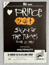 PRINCE tour 87   publicité magazine album concert advertising 21x30
