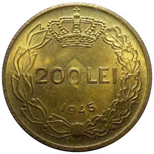 Roumanie 200 lei 1945 - roumanie,
