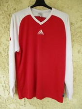 Maillot ADIDAS vintage style REIMS rouge blanc trikot shirt maglia L/S M