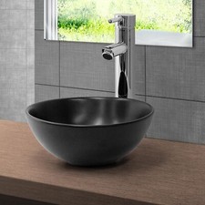 Lavabo en céramique noir mat