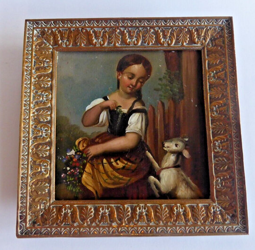 Ancien miniature peinture sur - ancien,