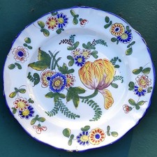 Ancienne Assiette Keller Et Guerin - Saint Clément - Motif Floral