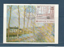 CFA  Réunion  carte  tableau Sisley canal du midi   974 Saint Denis  1974